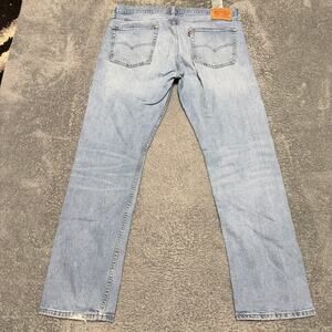 Levis 513 Jeans Mens 36 x32 blue Wash Slim Straight Leg Denim Grunge Skate